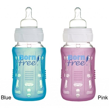 Born-Free-9-ounce-Wide-Neck-Glass-Baby-Bottle-with-Sleeve